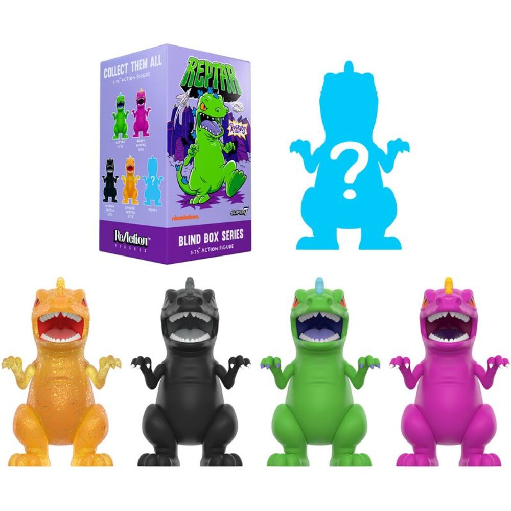 Super7 - Rugrats - Reaction Blind Box Wv1 - Reptar 12pc Flat  COLLECTIBLES